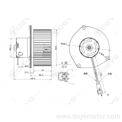 Universal air conditioner blower motor for DODGE RAM